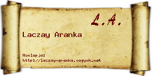 Laczay Aranka névjegykártya