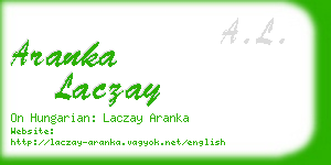 aranka laczay business card